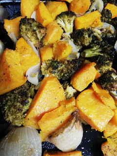 Una foto de Brócoli con calabaza