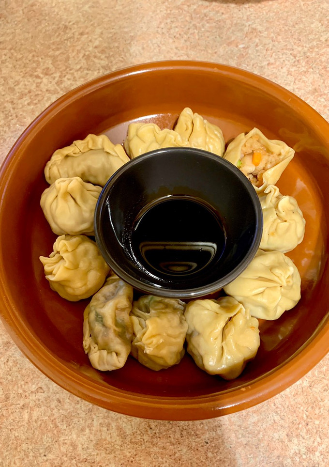 Una foto de Dim sum de langostinos