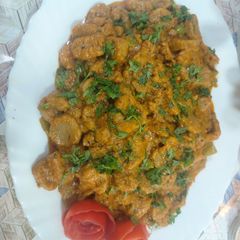 A picture of Achari masala Soya chaap.