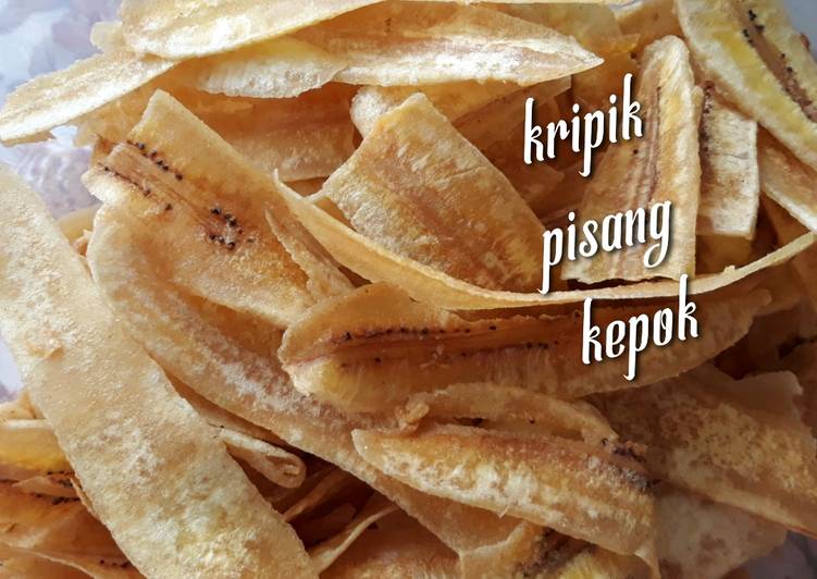 Resep Kripik pisang kepok gurih Anti Gagal