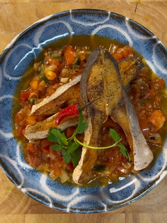 A picture of Fried Pompano W/ Fresh Tomato Fish Sauce | Cá Chiên Sốt Cà.