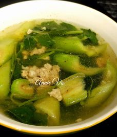 mướp nấu canh thịt băm