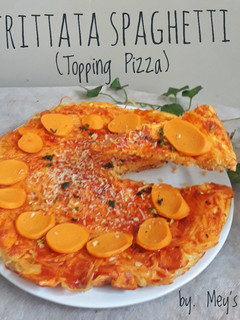 Foto resep Frittata Spaghetti (Topping Pizza)