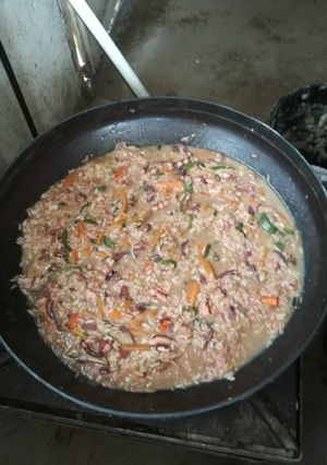 Una foto de Paella de mariscos