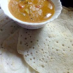 A picture of Dosa Sambar.