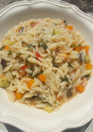 A picture of Lenten Soup - Orzo Without Oil.