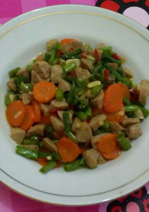 Foto resep Tumis Kacang Panjang Wortel Bakso