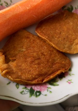 عکسی از دستور پنکیک هویج🥕🥕🥕🥚🥚🥚🥛🥛