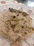 Matar pulao with timator ki chutney