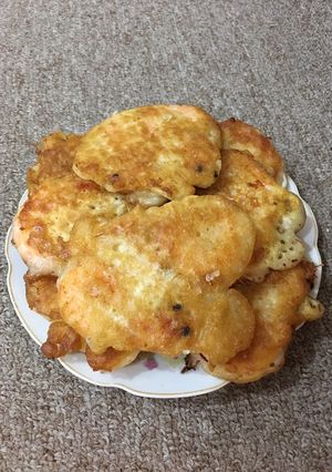 Hình của món Tôm chiên uyên ương.