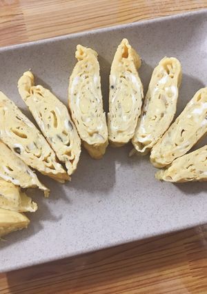 Hình của món Trứng cuốn.