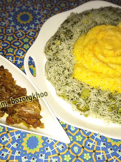 عکسی از دستور باقالی پلو با ماهیچه