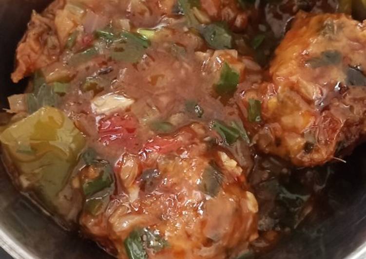 Recipe of Homemade Mix veg manchurian with gravy