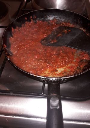 Una foto de Salsa de pizza! Súper fácil