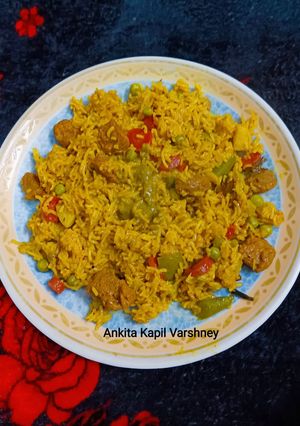 A picture of Soyabean Pulao.