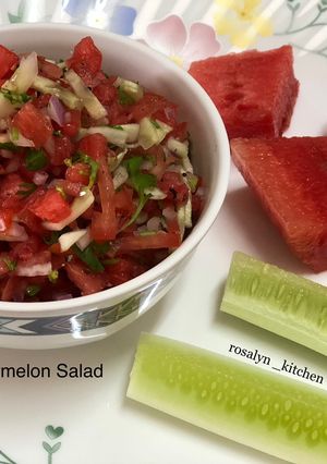 A picture of Watermelon Salad.