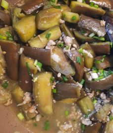 thịt băm rang cà tím