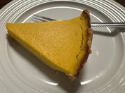 A picture of pumpkin pie with cream cheese