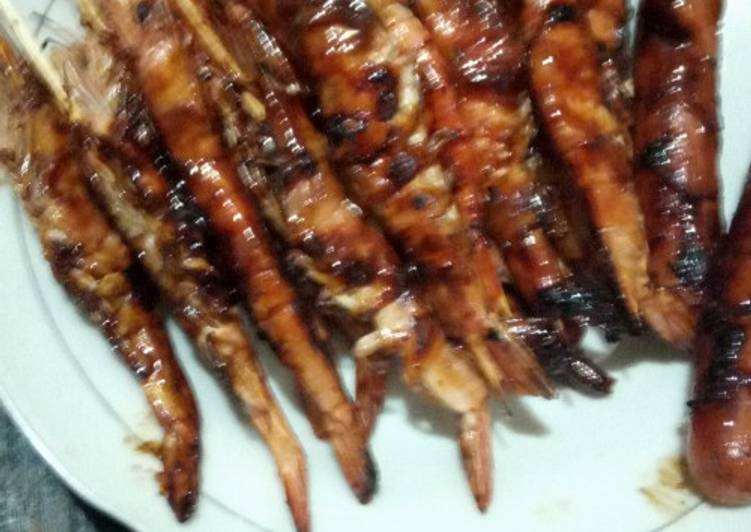 Bagaimana Menyiapkan Udang bakar asam manis Anti Gagal