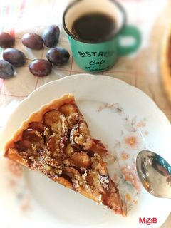 Une photo de Tarte aux prunes (pâte brisée au Cook Expert)