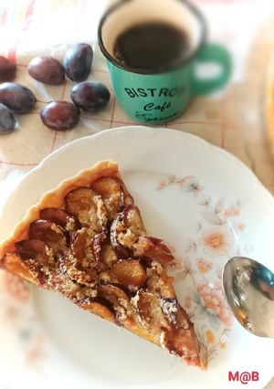 Une photo de Tarte aux prunes (pâte brisée au Cook Expert)