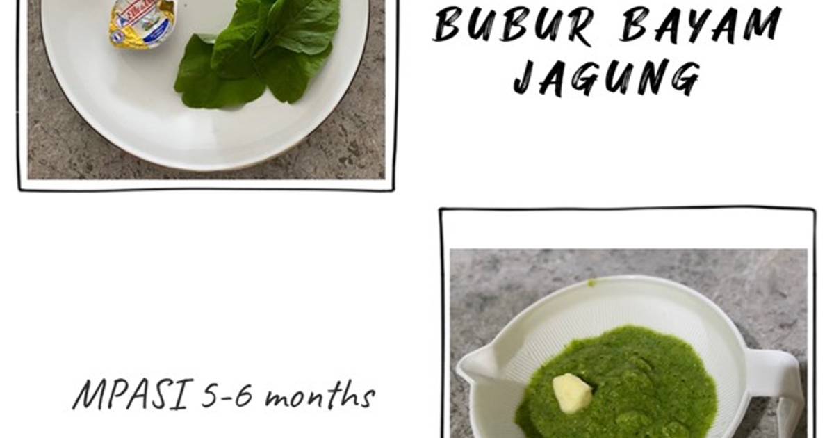 Resep Menu Tersimpel Mpasi 5 6 Bulan Bubur Bayam Jagung Oleh