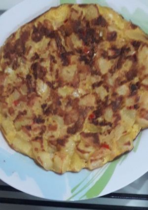 Una foto de Tortilla de papas (hecha en panquequera)
