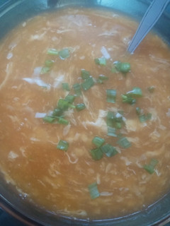 A picture of Hot and sour soup.