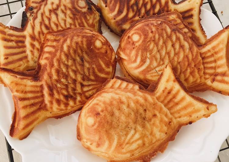 Rahasia Membuat Taiyaki - Waffle recipe isi red bean paste 😻 yang Sempurna