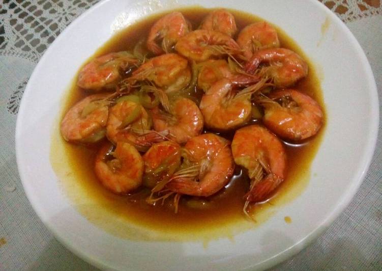 makanan Udang saus tiram Jadi, Lezat Sekali