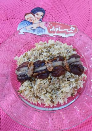 عکسی از دستور ماش پلو با خرما و ارده