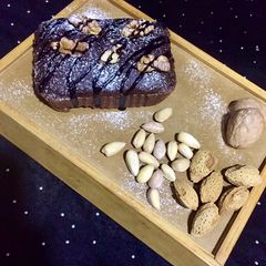 A picture of Eggless cakey brownies.