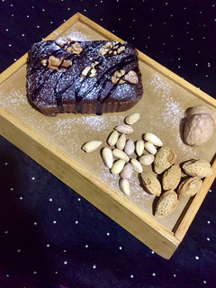 A picture of Eggless cakey brownies.