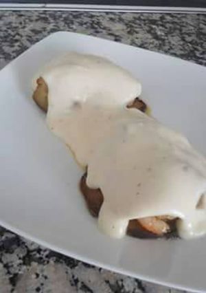 Foto principal de Berenjenas con gambas a la bechamel