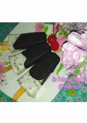 Foto resep Es Potong Celup Coklat