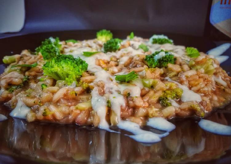Recetta di Fatto in casa Risotto con Broccoli e crema al gorgonzola ❤️👩‍🍳🥦💕