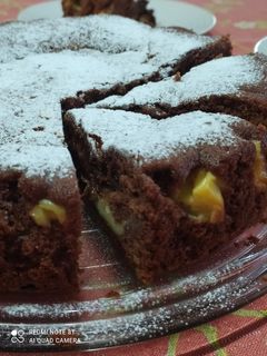 Foto di Torta Nua con farina di castagne e crema pasticcera