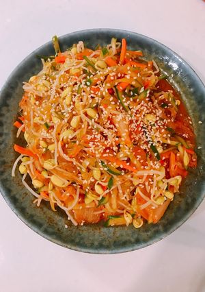韓式辣醬拌冬粉 的食譜成品照片