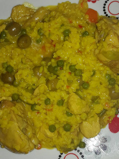 Una foto de Arroz meloso de pollo
