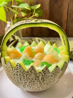 Foto resep Es Melon Susu Creamy