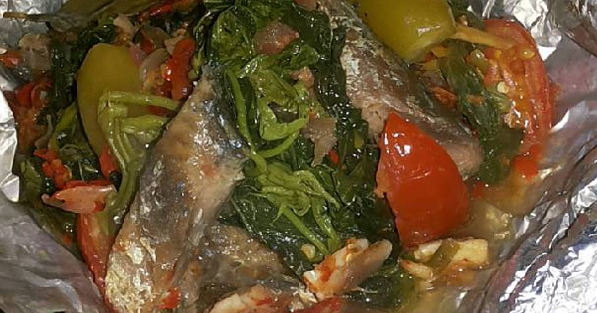  Resep  Pepes  Daun  Singkong  Ikan Peda  Simpel oleh Lia 