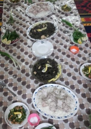 صورة لوصفة رز وملوخيا