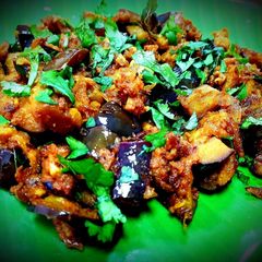A picture of Brinjal Stir Fry.