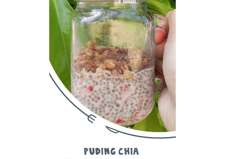 Cara Memasak Puding Chia Strawberry × Granola Anti Ribet!