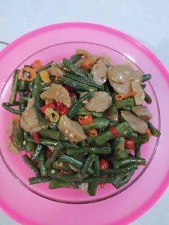 Foto resep Tumis bakso kacang panjang