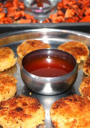 A picture of Left over tomato bath patties.