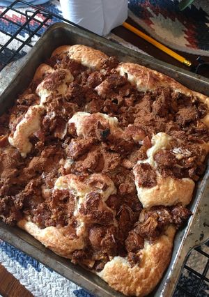 A picture of Date coffee cake.