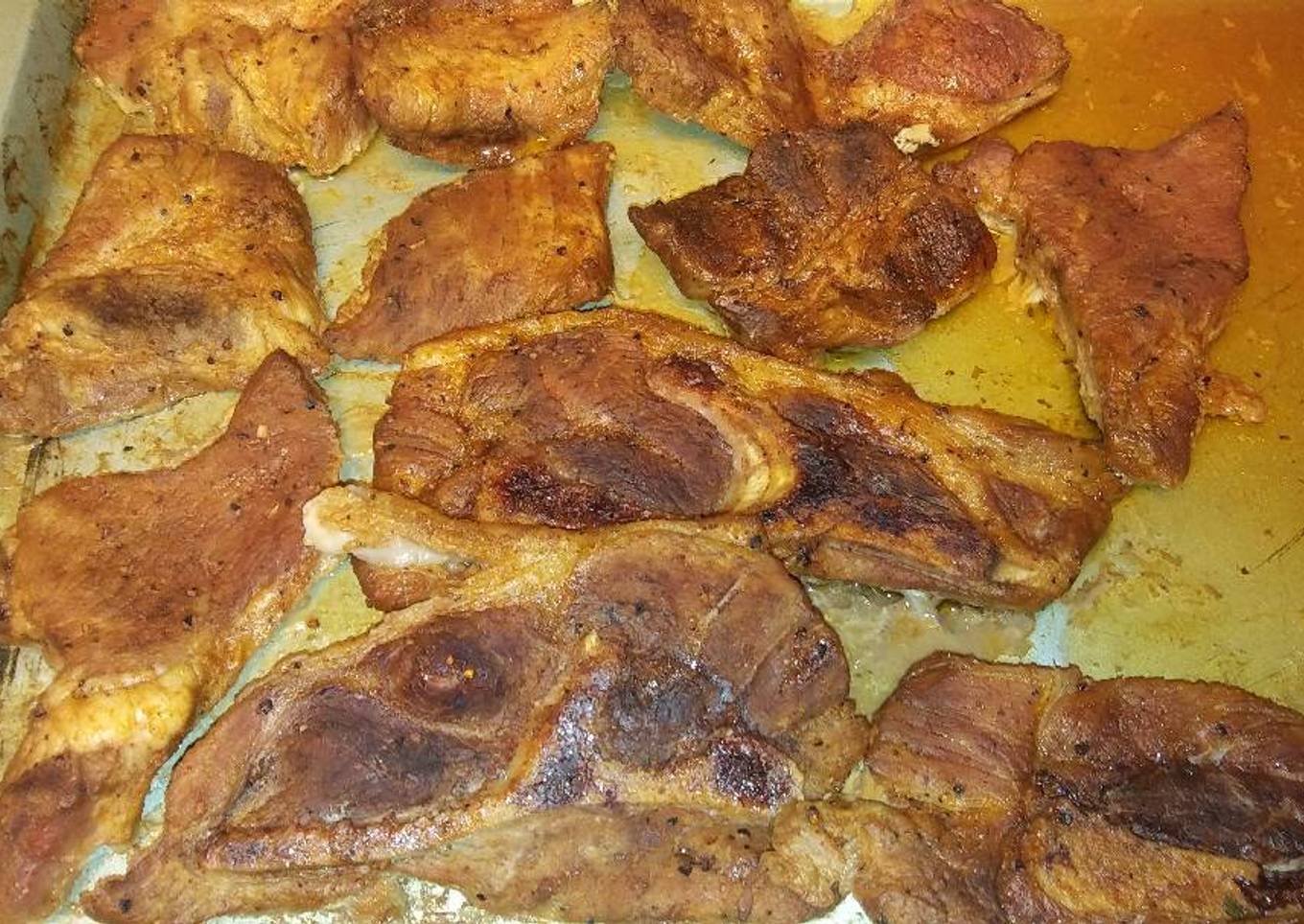 Bake pork chops