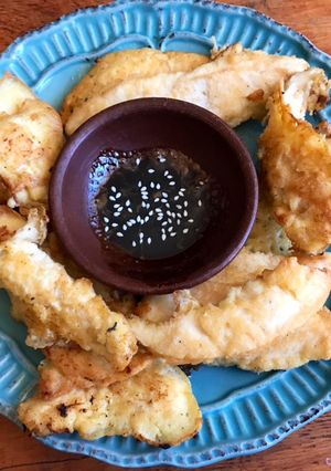 Una foto de Tiritas de pollo en harina de arroz