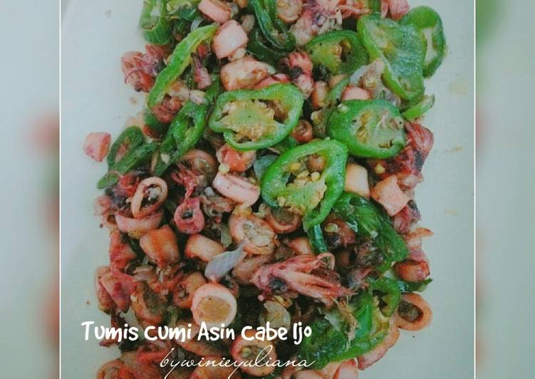 Tumis Cumi Asin Cabe Ijo